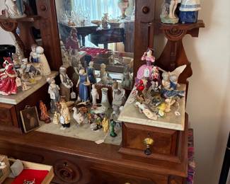 wonderful antique dresser with marble, BandG, Royal Copenhagen