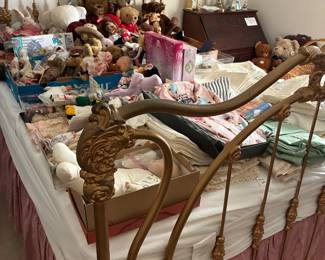 fabulous antique iron bed  full size