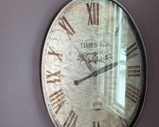 31 x 21 metal wall clock