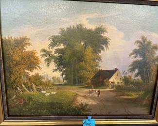 18th century oil on canvas cannot make out the signature