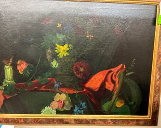 Large fabulous oil on canvas dated 1928