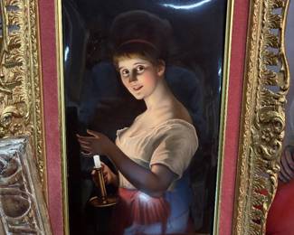 KPM porcelain plaque signed R.Dittrick