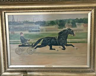 Gean Smith (American, 1851-1928) “Joe Patchen, Record: 2.01 1/4," Oil on Canvas, 1900 30 x 40 in