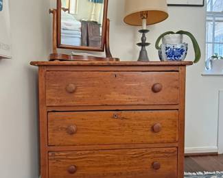 Three Drawer Pine Chest of Drawers