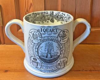 Three “Farmers Arm” Two Handled Earthenware Cups, 19th/20th Century