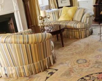 Matching Silk Scalamandra Fabric Couches