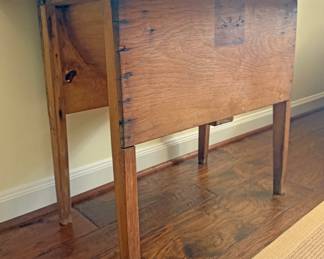 Antique American Primitive dough box on legs, also commonly known as a dough rising table or kneading trough