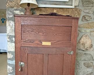Antique oak icebox