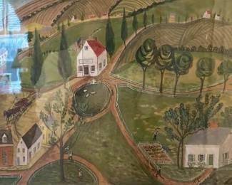 Kolene E. Spicher (American 1964-2022) “The Date the Cat Was Saved,” Watercolor on Paper