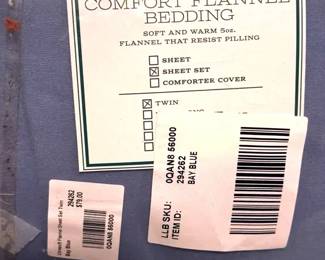 L.L. Bean Ultra-Soft Flannel Bedding Twin Sheet Set
