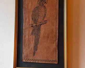Parrot Painted On Papyrus