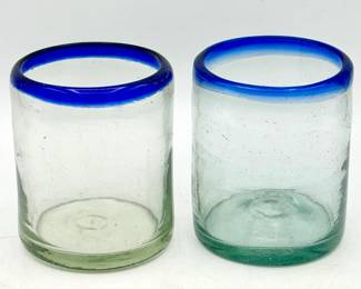 (2) Hand Blown Drinking Glasses