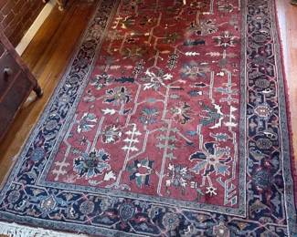 Lovely Red And Blue Area Rug