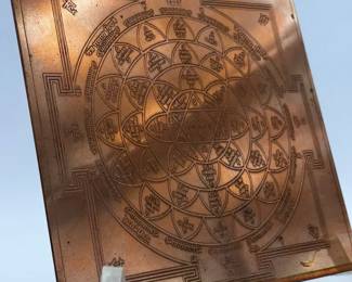Metal Etched Shree Yantra