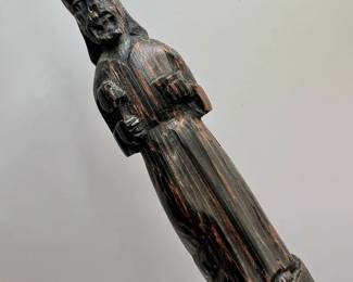 18” Peruvian Ceremonial Hand Carved Wooden Staff