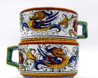 (2) Raffaellesco Type Mugs - Deruta Style