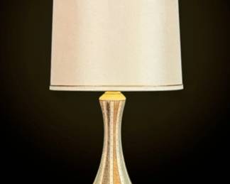 MCM Atomic Brass Ceramic Table Lamp