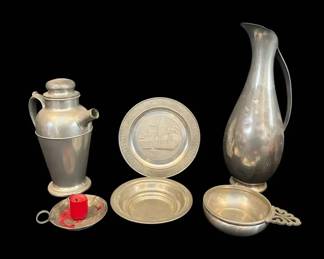 Vintage Pewter Teapot, Pitcher, More