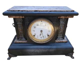 1880s Seth Thomas Adamantine Mantel Clock
