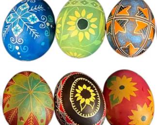 Pysanky Ukrainian Chicken Easter Eggs