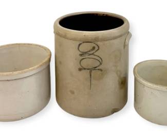 Antique 3Gal Bumblebee Crock  Small Stoneware Crocks