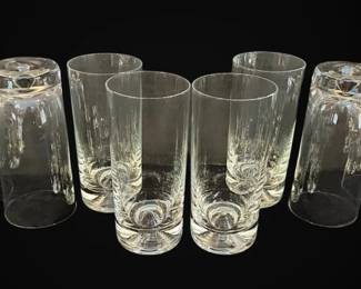 8 Indented Bottom Drinking Glasses