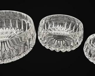 3 Crystal Glass Nesting Bowls
