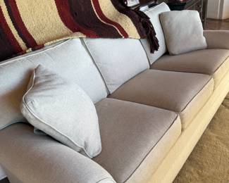 Linen Ethan Allen contemporary sofa 