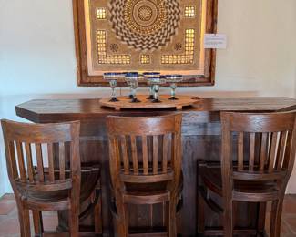 Vintage BAR with 4 Stools (4th not shown)