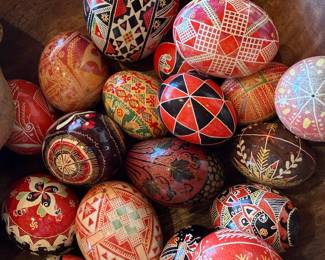 Ukrainian Eggs - So many colorful designs