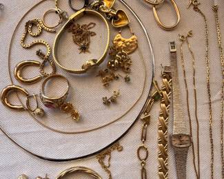 14kt abd 18kt solid Gold watches, bracelets, Necklaces etc....