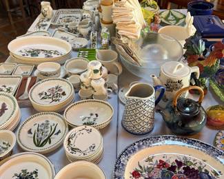 The ceramics here are endless! Port Merrion and Villeroy and Bach Botanics are all over this house!