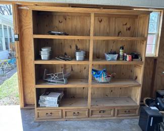 Large book shelf with drawers