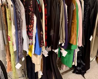 Vintage and current designer clothes