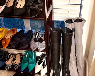 Stuart Weitzman, 5050 over the knee boots. Donald Pliner Suede over the knee boots. Zara and other designer shoes.