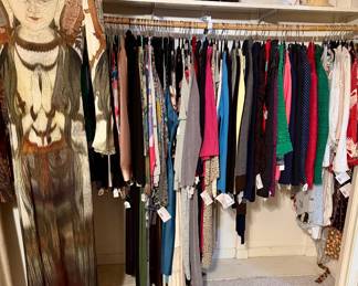 Vintage and current upscale clothing