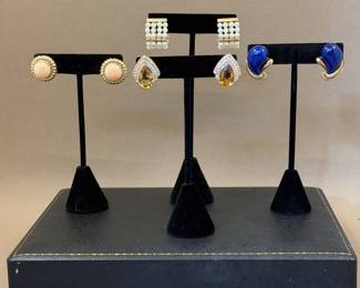 14 karat and gemstone earrings