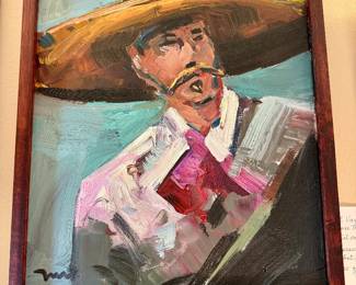 Impressionist oil on canvas, JOSE TRUJILLO, El Vaquero