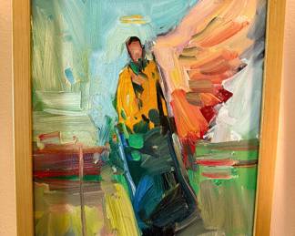 Impressionist oil on canvas, JOSE TRUJILLO, The Angel