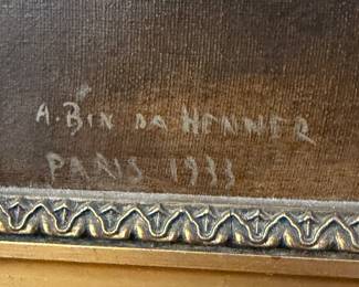 Original oil on canvas painted in 1933, Paris France - inspired by a painting by JEAN-JACQUES HENNER.