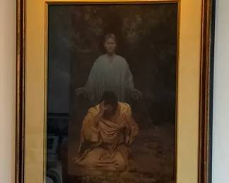 Gethsemane by artist James C. Christensen Framed Print