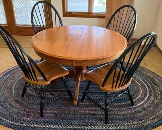 Wood Table With Intercon Dining Chairs