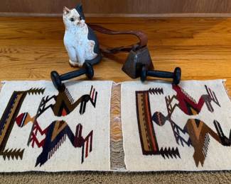 Cat Doorstop, Cowbell, Weaving Cast Iron Weights