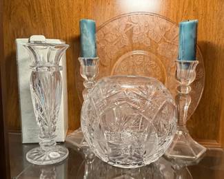 Gorham Vase, Crystal Rose Bowl Other Decor