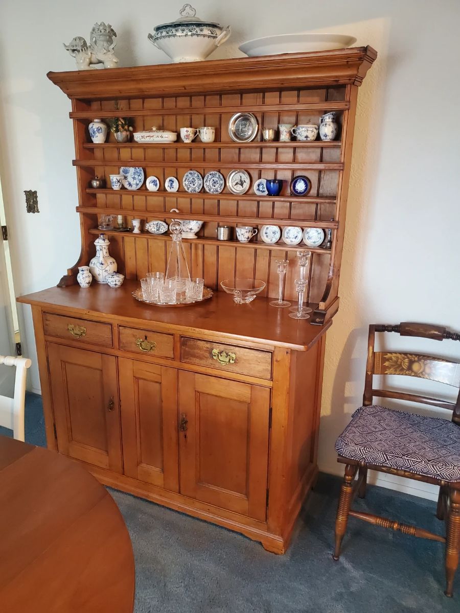 Gorgeous solid wood stepback cabinet by Baker