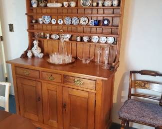 Gorgeous solid wood stepback cabinet by Baker