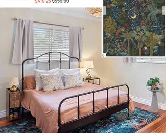 $100 - 6x9 Ruggable Justina Carpet / $100 Queen Ikea Bed Frame