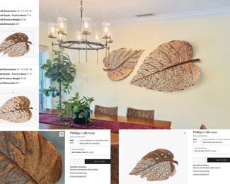 $300 for both Leaf Art Sculptures - like new