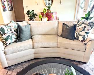 $700 - Ethan Allen Bennett Curved Conversation Sofa