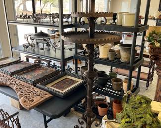 wrought iron floor candelabra